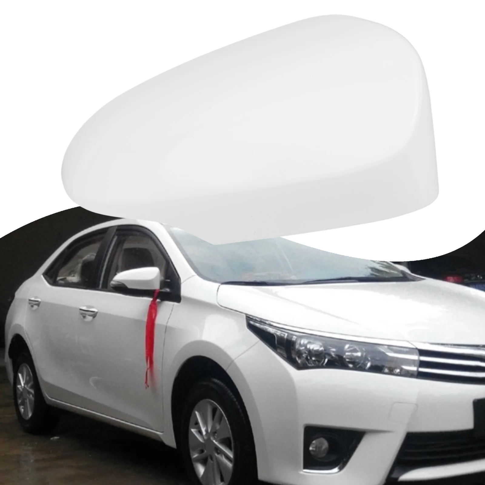 Robuste ABS-Kunststoff-Spiegelkappe für die rechte Beifahrerseite, passend für Toyota Corolla Modelle von 2014 bis 2018 mit Blinkern.