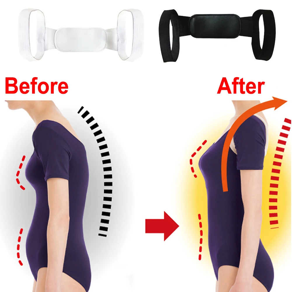 1Pc Adjustable Therapy Posture Corrector Shoulder Support Back Brace Posture Correction Back Support Shoulder Belt Massager Tool