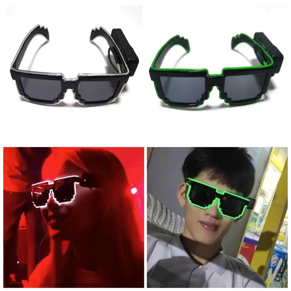 Hands-free Led Sunglasses Party Eyewear Luminous Glasses with Wireless Led Lights for Halloween Edm Carnival Celebrations