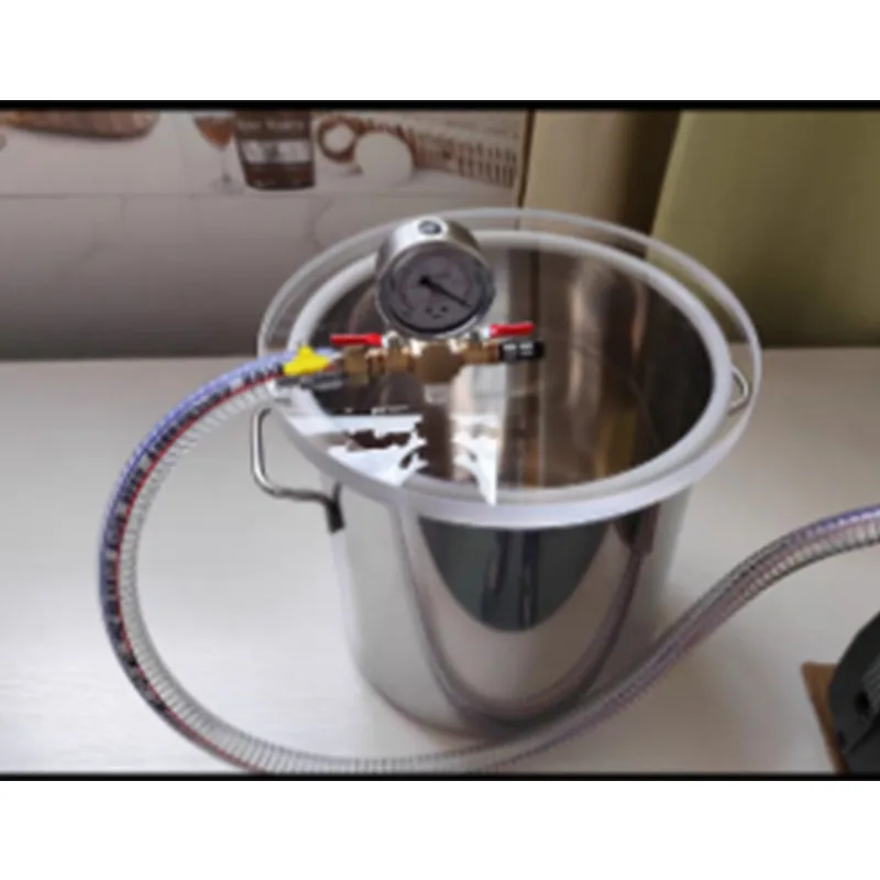 

6L/12L/21L Deaeration Bucket Vacuum Filling Equipment Vacuum Defoaming Tank Barrel Stainless Steel