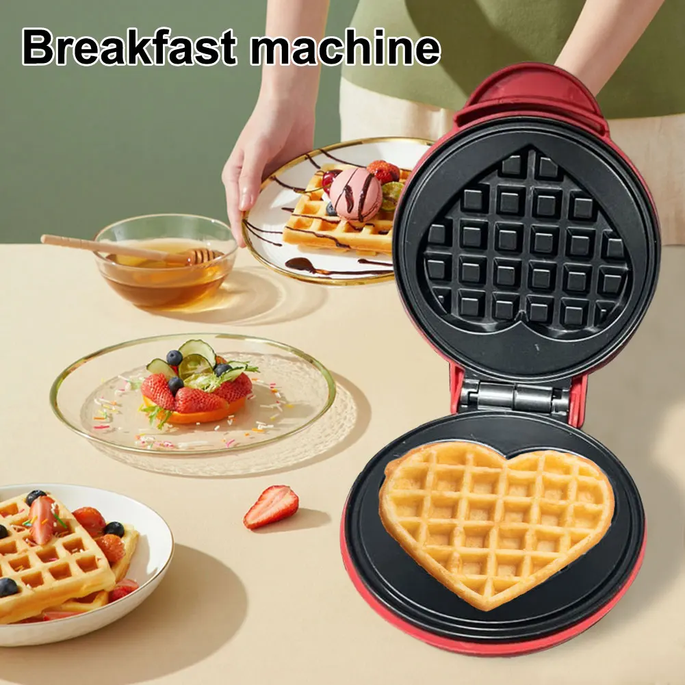 Mini Waffle Maker Quick Heat-Up Eggette Machine Household Breakfast Electric Baking Pan for Quick Breakfasts Snacks and Desserts