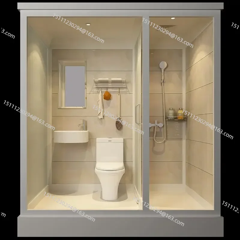 

Toilet with Squatting Pit, Integrated Shower Room, Integrated Bathroom, Mobile Toilet, Squatting Shower Room on sale