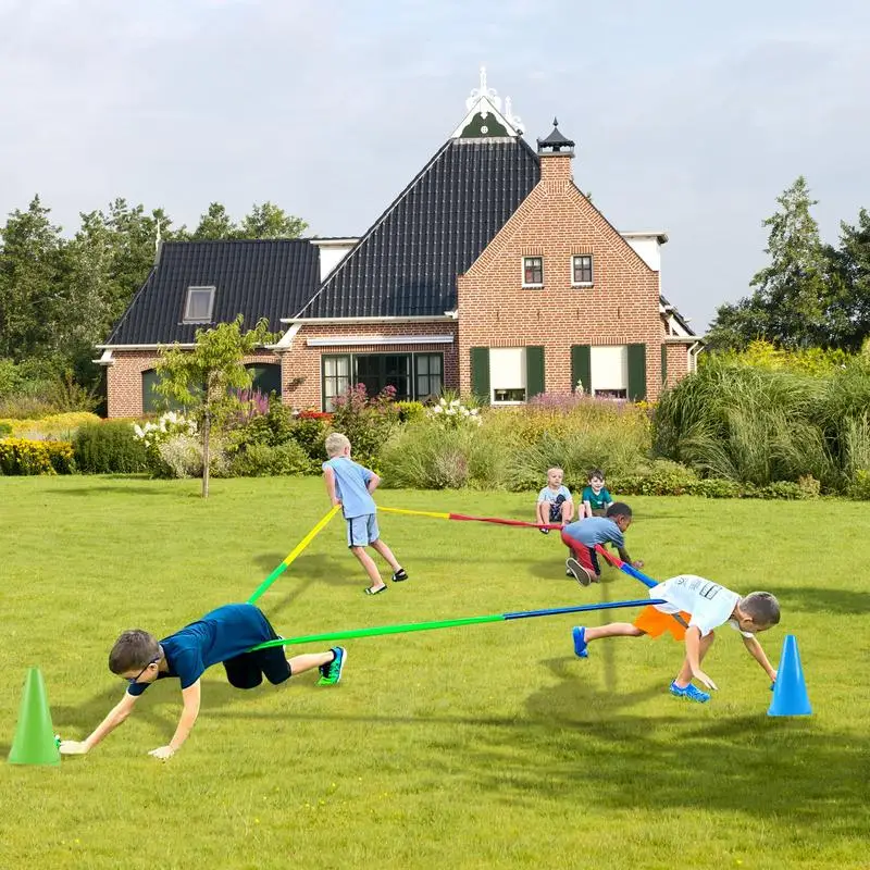 

Эластичная совместная эластичная лента, эластичная лента для групповых занятий на открытом воздухе, моторная веревка с маркированным ведром для домашнего школьного парка