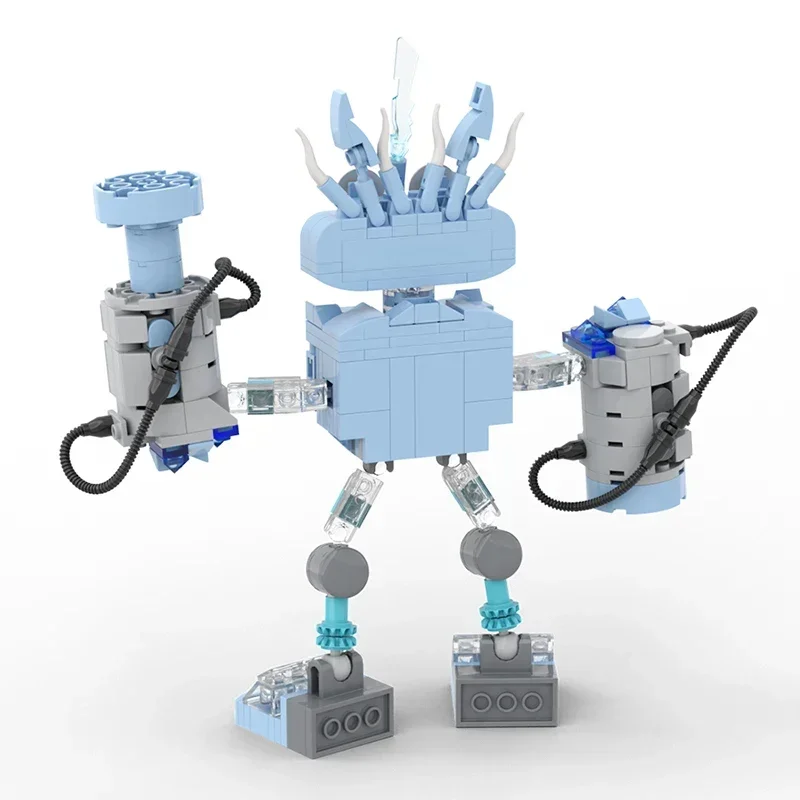 BuildMoc My Singing Monsters Wubbox Chor Bausteine Set Wasser und Holz Roboter Mecha Ziegel Spiel Spielzeug Kinder Geburtstag Geschenk
