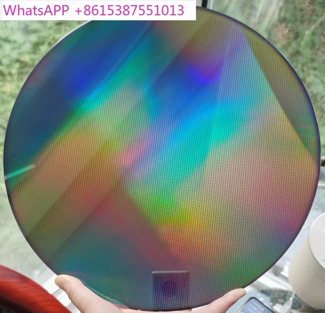 Chip de circuito de litografía de oblea redonda de 12 pulgadas, pantalla de decoración de oblea de silicio semiconductor, enseñanza y investigación