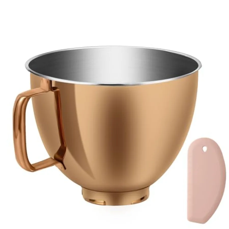 

Чаша для миксера из нержавеющей стали на 5 кварт (1,75 л) для KitchenAid Classic и Artisan с наклонной головкой, подходит для KSM75, KSM90, KSM150, толщина 0,8 мм