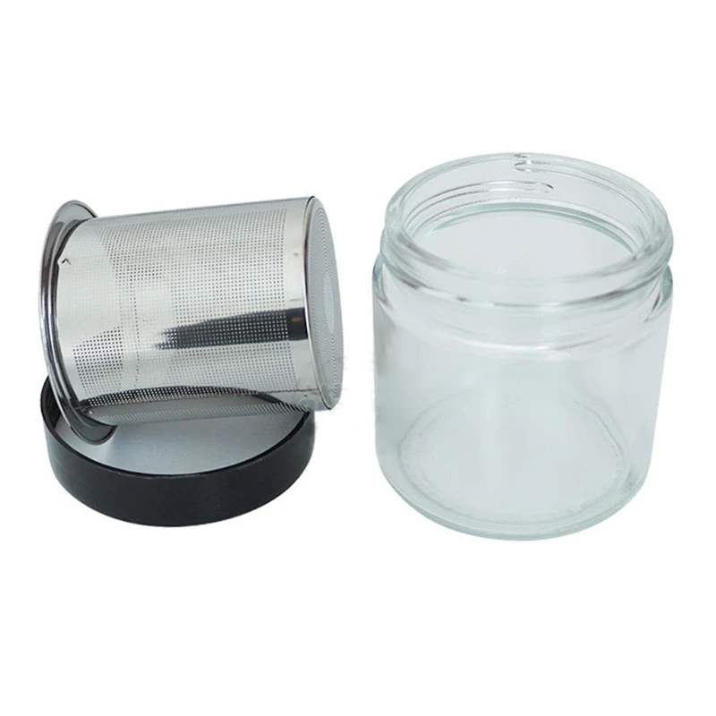 Diamond Washing Cup Cleaning Glass Jar Bottle with Metal Sieve Cleaner