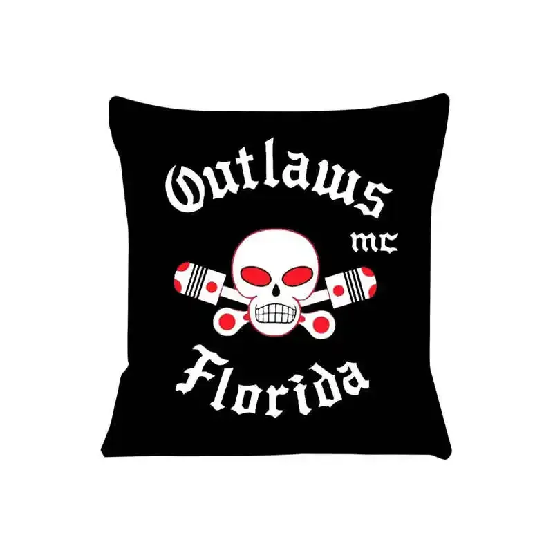 MC Outlaws Fodera per cuscino per divano Federa per sedile per auto Federa per cuscino 45X45 cm per la decorazione domestica