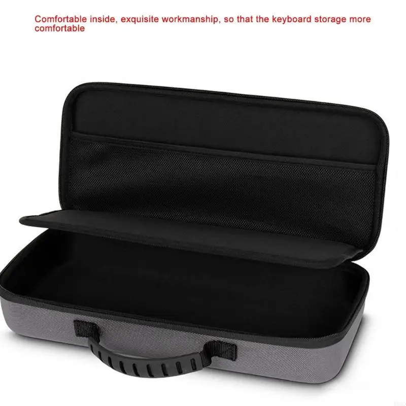 

583D Protective 75% Keyboards Case, Tailored Fit for 84 Key Mechanical Keyboards, Equipped with Rubber Handles and Metal Zippers