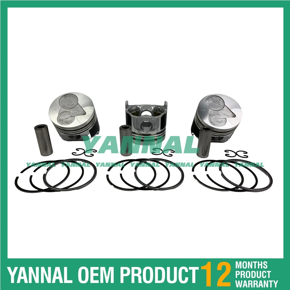 New D1105 Pistion Kit with Rings STD For Kubota Engine Parts