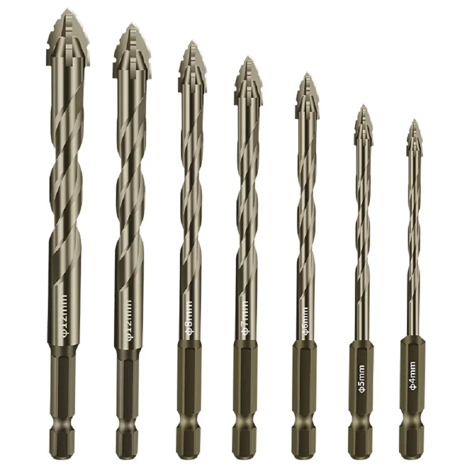4-12mm Vier-Fluit Zaagtandboor Zaagtandboor Gereedschap Voor Glas/Tegel/Beton/Metaal Boor Set Gereedschap - afbeelding 2
