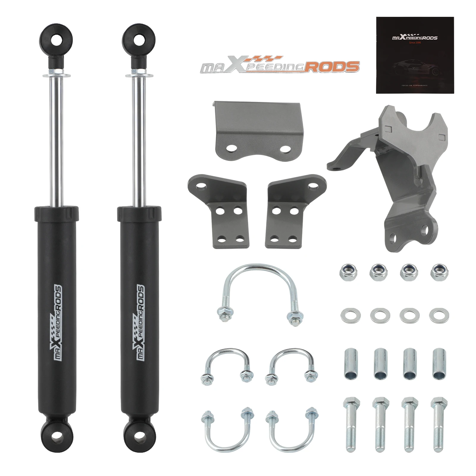 

Maxpeedingrods Dual Steering Stabilizer for Jeep Wrangler JL 4WD 2018-2022 Fit 2.5-6" Lift