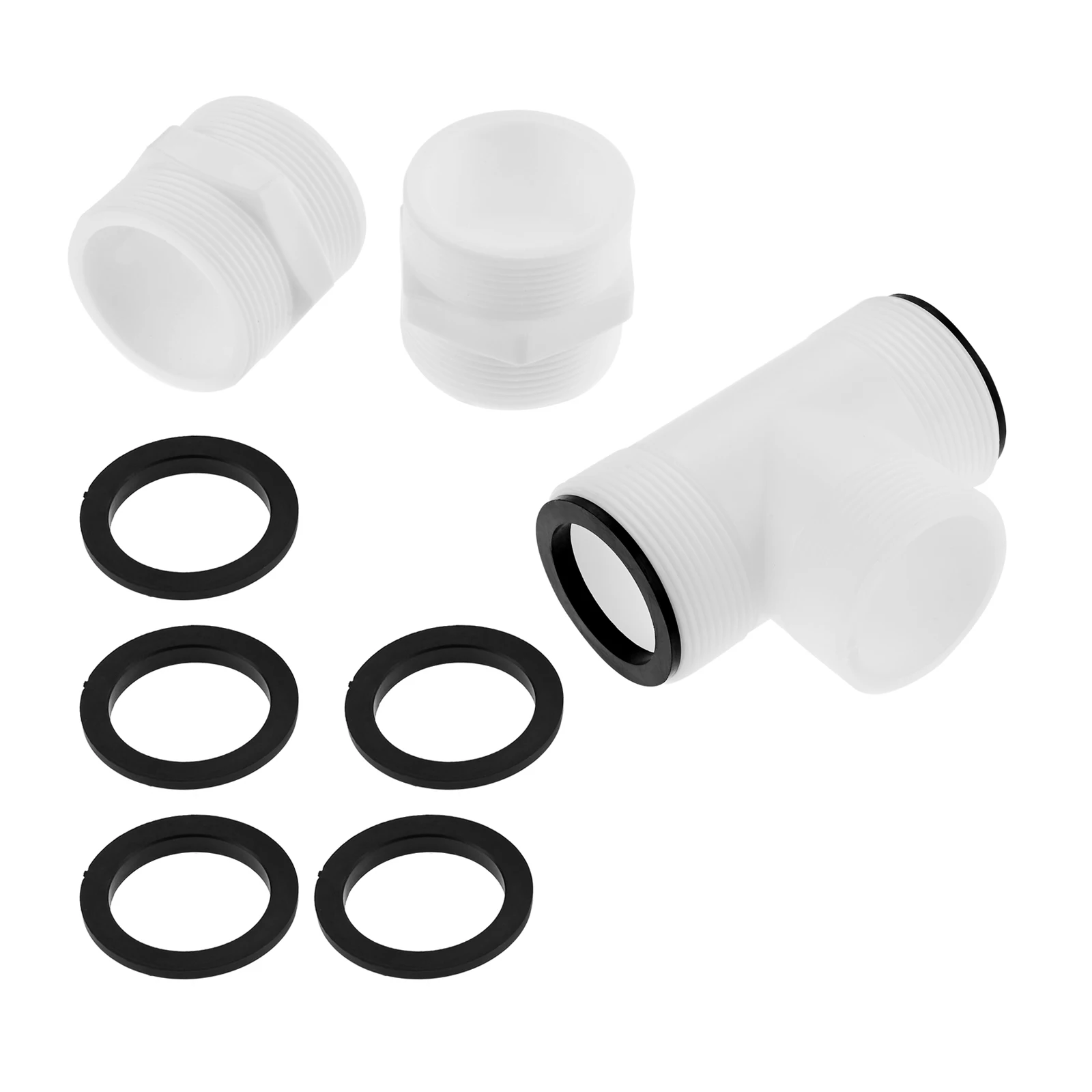 

Комплект из 3 соединителей для шланга для бассейна — 2 разъемных соединения + 1 Т-образный соединитель — фитинг 1,5 дюйма для фильтрующего насоса, солевой системы и подачи хлора