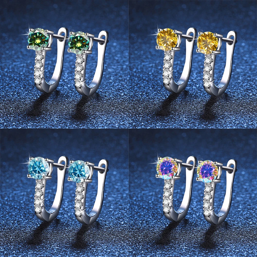 

JoyceJelly серьги из стерлингового серебра S925 с муассанитом, созданные в лаборатории ювелирные изделия с бриллиантами для женщин, свадебные обручи для ушей, элегантный женский выбор