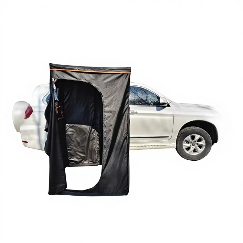 Hard-shell foldable outdoor shower with LED lights, waterproof for privacy, suitable for camping RVs