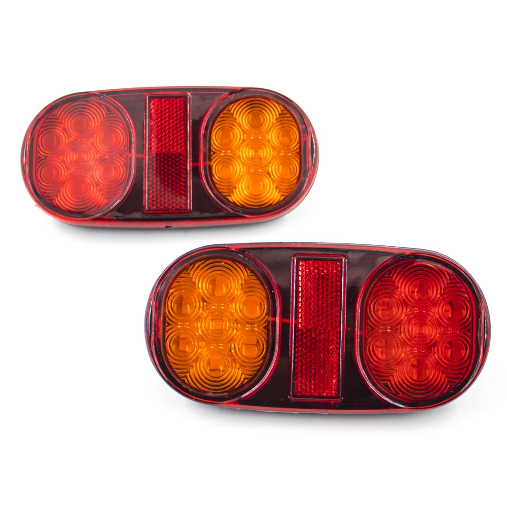 1 szt. 12V 12 LED Samochodowa Lampa Tylna do Ciężarówki, Światło Stop, Kierunkowskaz, Sygnalizator do Kampera, Przyczepy, Kampera, Vana, Ciężarówki, UTE
