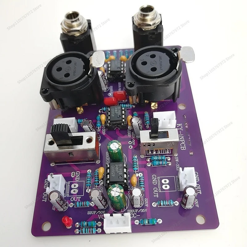 For Dual Stereo Balanced Input Gain BTL Bridged Fever Amplifier Front Effect Amplifier Input Panel