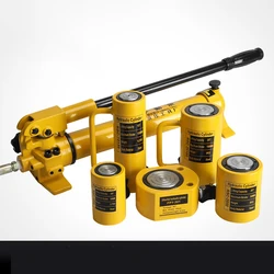 5T/10T Ultra-thin Portable Hydraulic Lifting Jack Split Hydraulic Booster Hydrocylinder Stroke Manual Vertical RV Accessories