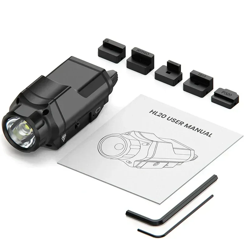 Richfire LED Pistool Wapen Licht 1000 Lumen Compact Rail Gemonteerd Pistool Tactische Zaklamp Rail Lokaliseren Sleutels voor Picatinny