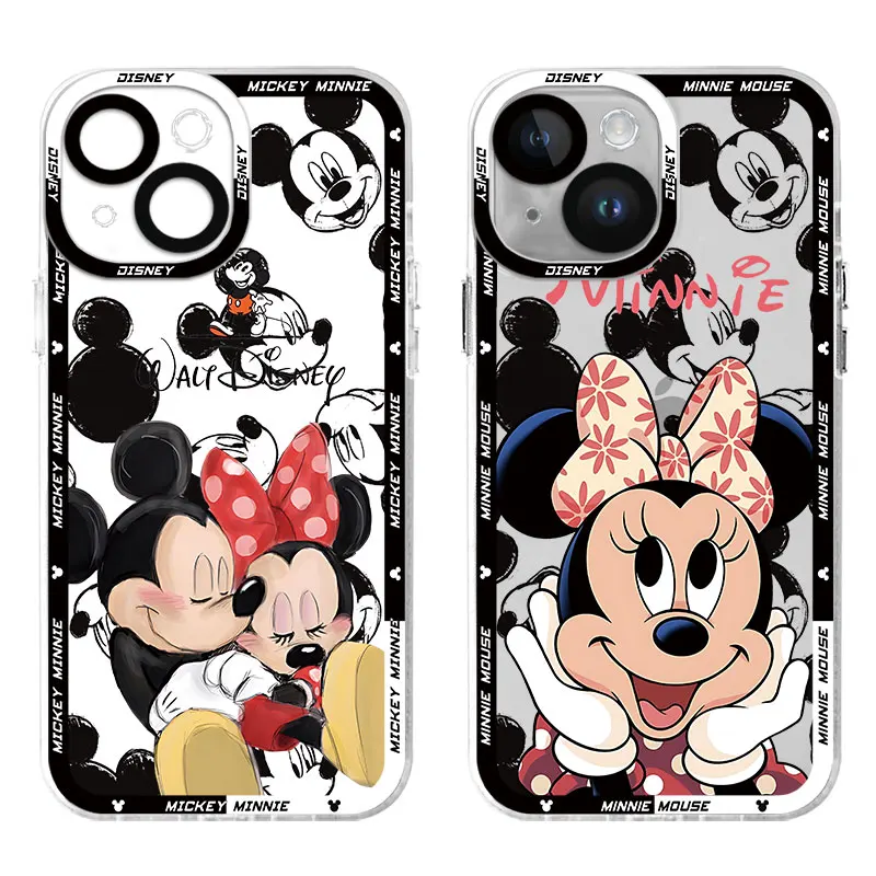 Fashion Mickey Minnie Disneys Phone Case For Motorola Moto G9 G22 G32 G53 G30 G71 G72 G73 Edge 40 Pro Transparent TPU Back Cover