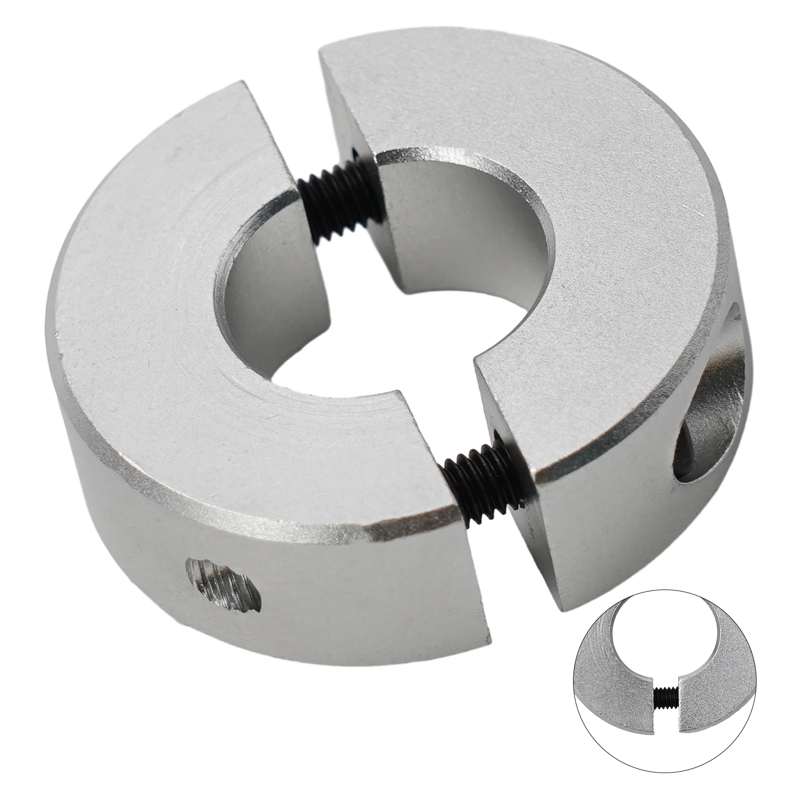 Image of 1Pc Clamp Kragen Doppel Split Innen Durchmesser Welle Kragen Aluminium Legierung Clamp-Typ Kragen Mit Schrauben
