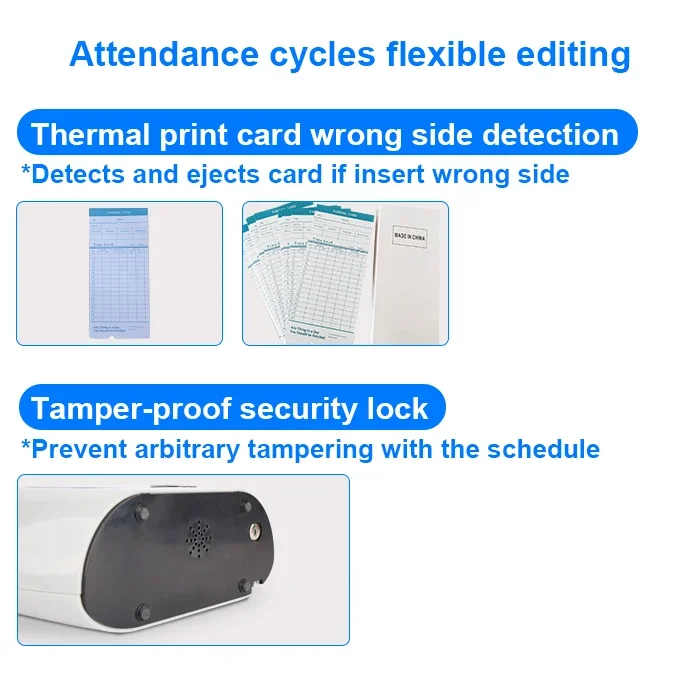 Time Recording Punch Card Thermal Time Recorder Machine with Digital Screen