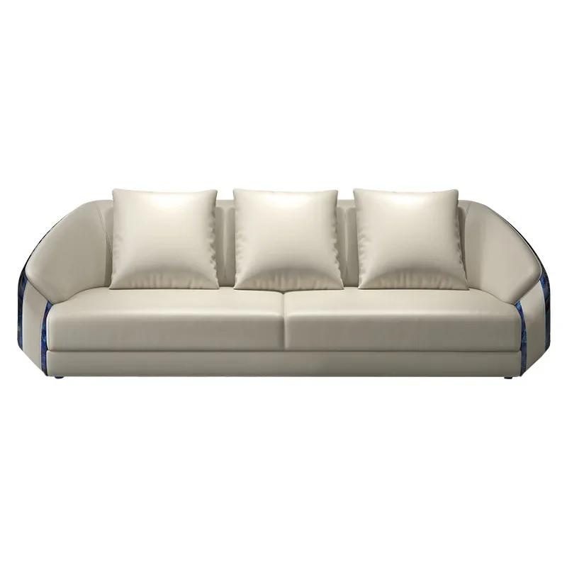 

Light luxury leather sofa