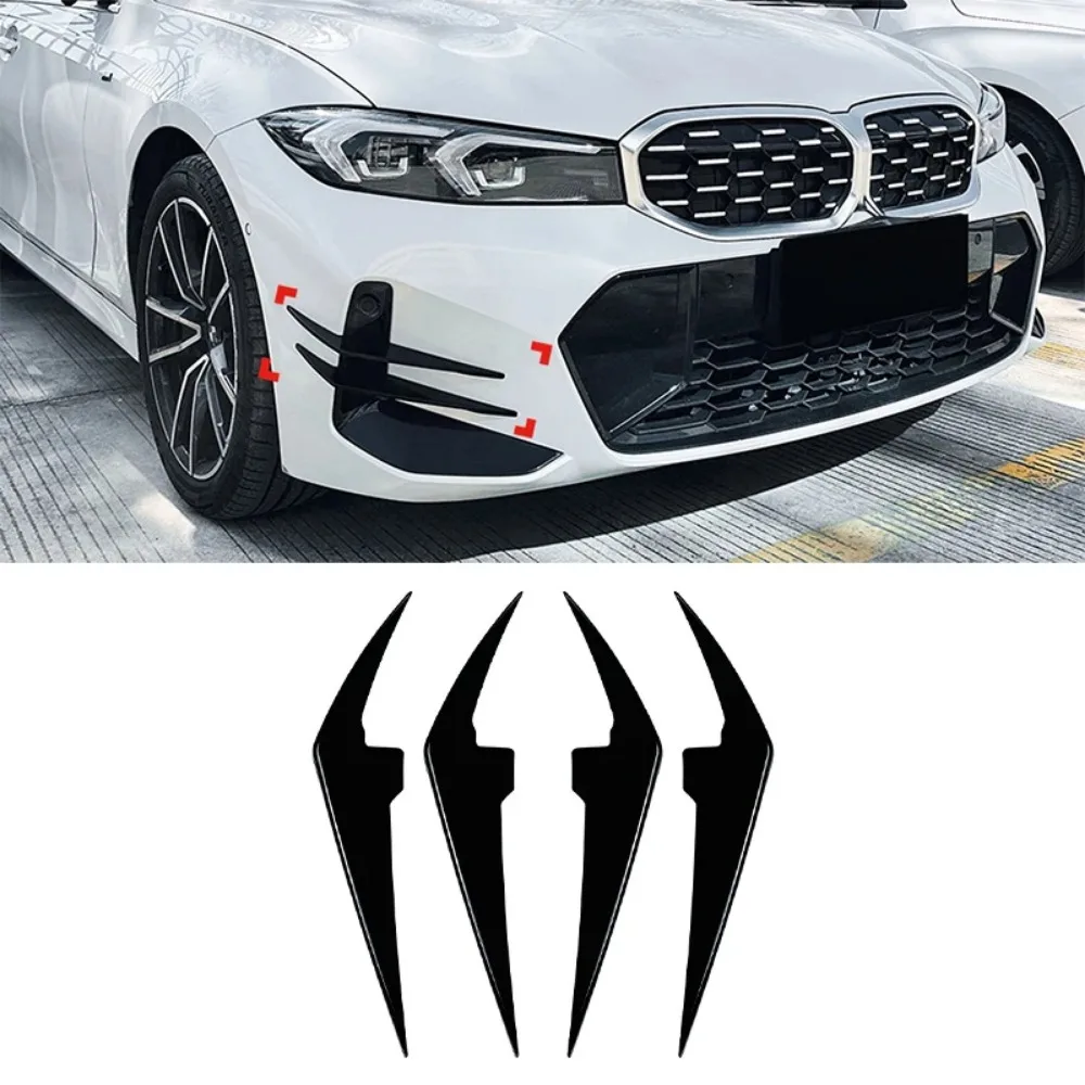

Car Front Bumper Splitter Side Spoiler Air Vent Wind Knife Body Kits For BMW 3 Series G20 G21 LCI M Sport 2023+