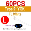 60 piezas YGK L FLW