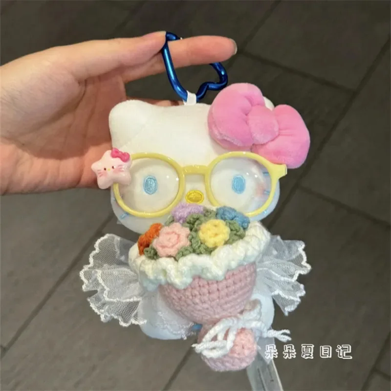 かわいいサンリオハローキティバッグペンダントバックパックぶら下げアニメ漫画かわいいアクセサリーぬいぐるみキーホルダー女の子ハロウィンギフトおもちゃ