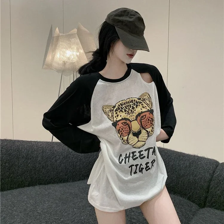 Top For Women 2024 Tee Graphic With Print Clothing Loose Woman T-shirt Offer Korean Style Old Tall Luxury High Quality O Tshirt