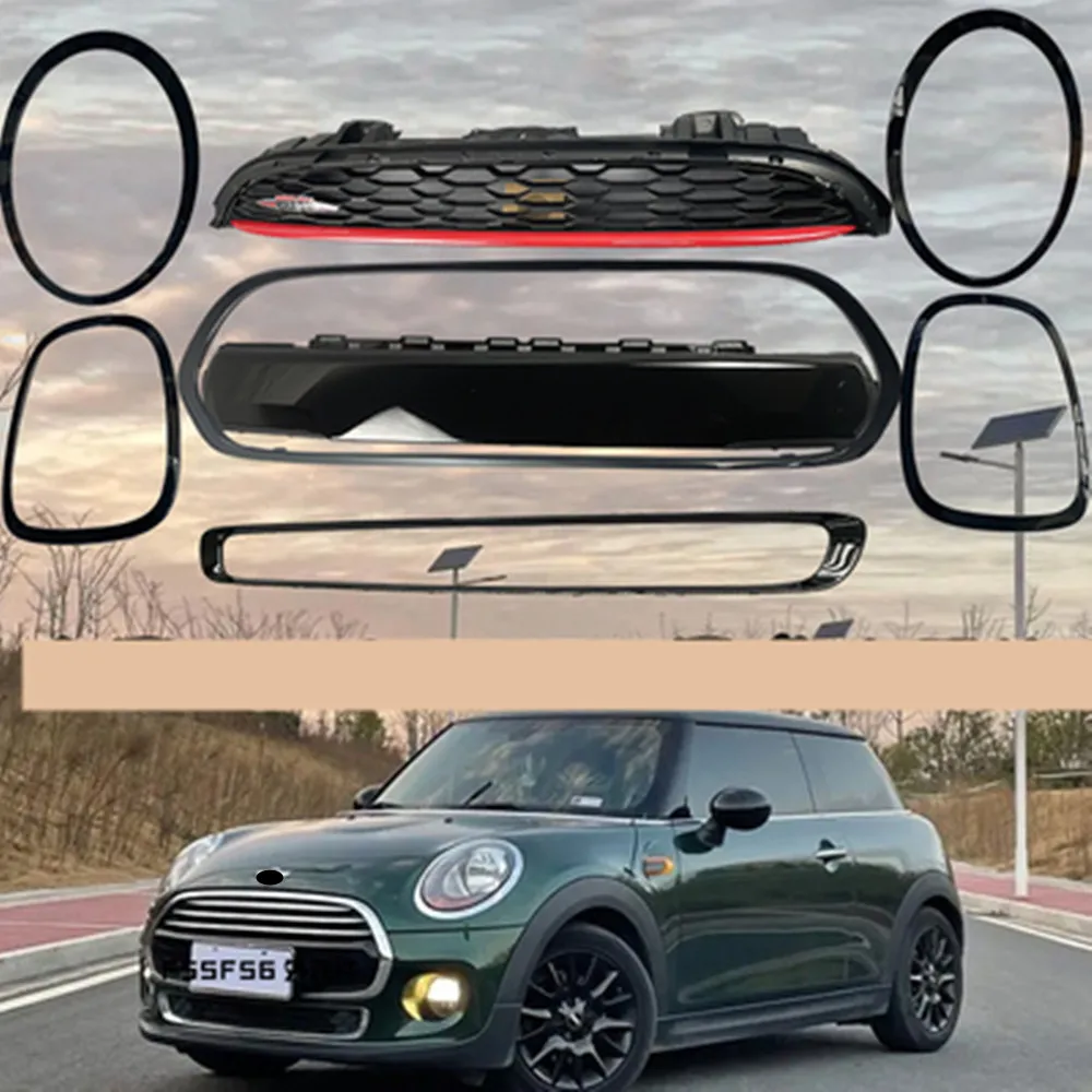 Front Grill for BMW MINI F55 F56 JCW Outer Door Handle Front bumper light Headlight Tailight Frame Grille car accessories