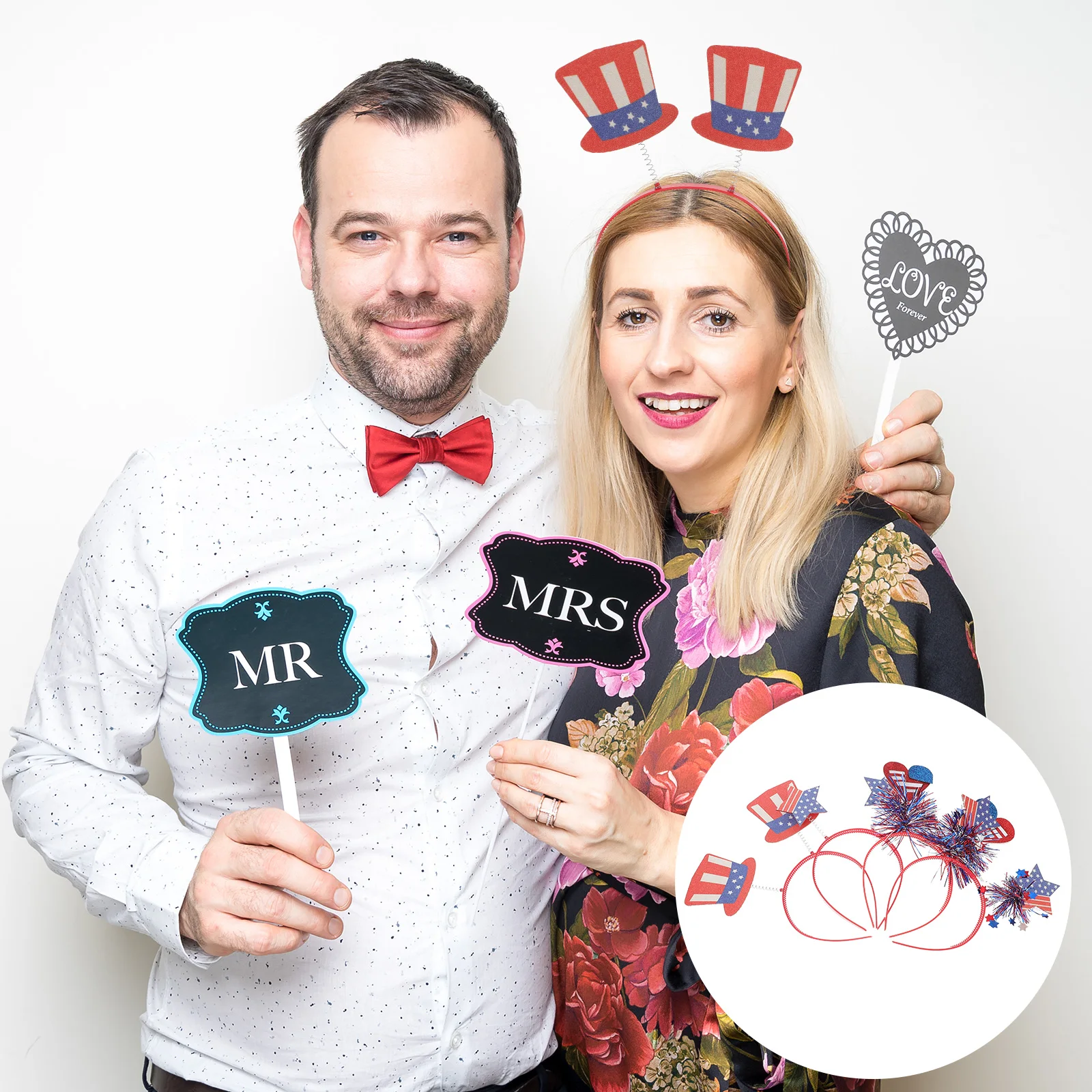 

4pcs Flag Headb Hair Accessories for 4th July Fourth Of July Accessories Women Girls Elastic Patriotism Banquet Photos