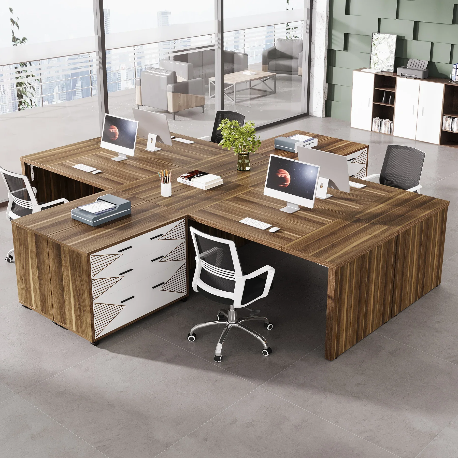 Biurko Tribesigns w nowoczesny – Office Tech Furniture recenzja i cena