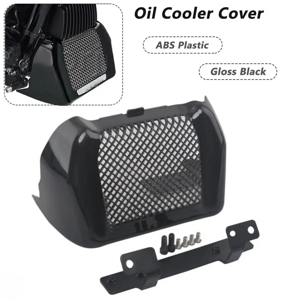 

Motorcycle Oil Cooler Cover Kit With Bracket For Harley Touring Road King Street Glide Freewheeler FLHXS FLTRX FLHR 2017-2022