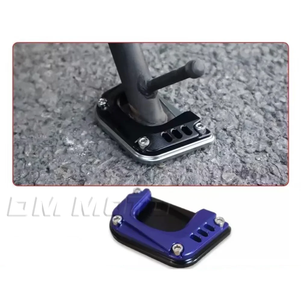 오토바이 사이드 스탠드 수정된 미끄럼 방지 발 지지대 패드가 확대되고 확대된 측면 지지대 베이스 VOGE CU525 CU-525 525CU용