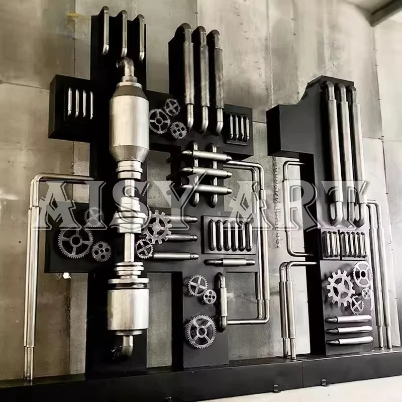 Creative personalized decoration soft metal iron welding wall hanging industrial style wall background KTV bar restaurant