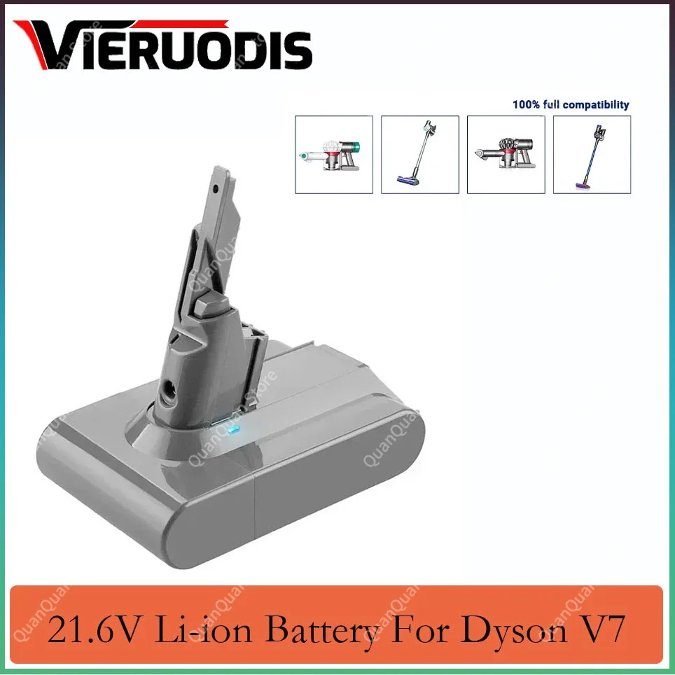 

21.6V Replacement Battery for Dyson 21.6V V7/SV11 Motorhead Pro V7 Trigger V7 Animal V7 Car + Boat Handheld Vacuum Cleaner