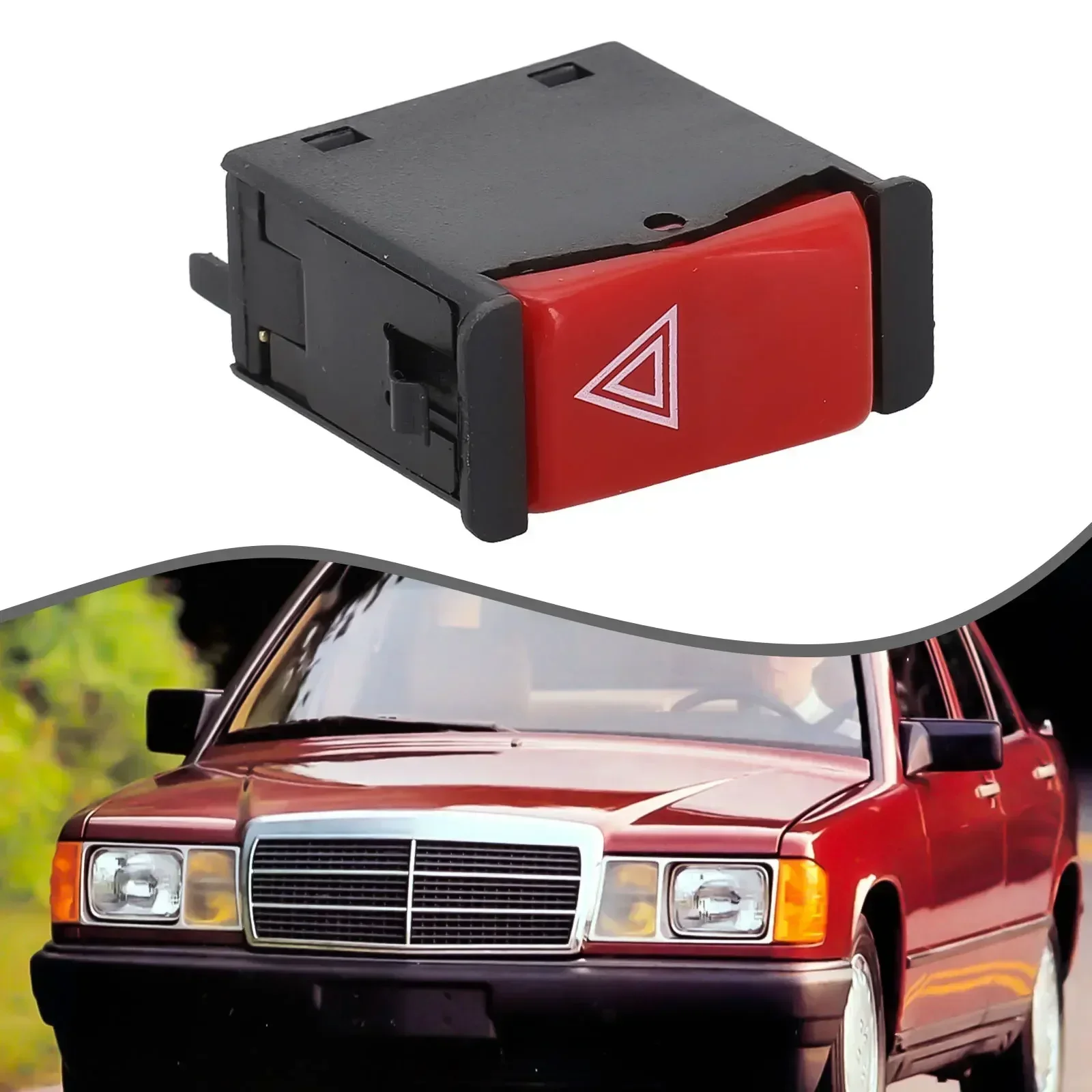 Car Flasher Flashing Switch 0008209010 For Models W201, W123, W126, C126 Plastic&Metal Flashing Switch Accessories