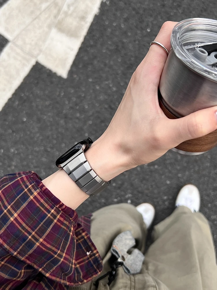 Luksusowy pasek ze stali nierdzewnej do Apple Watch Ultra 2 10 9 8 7 6 5 4 Metalowa bransoleta do iWatch 40mm 41mm 42mm 45mm 46mm 49mm