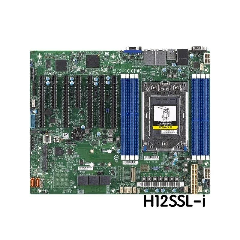 For Supermicro H12SSL-i H12SSL-I Motherboard AMD EPYC Chipset 7002 7003 Mainboard 100% Tested OK Fully Work Free Shipping