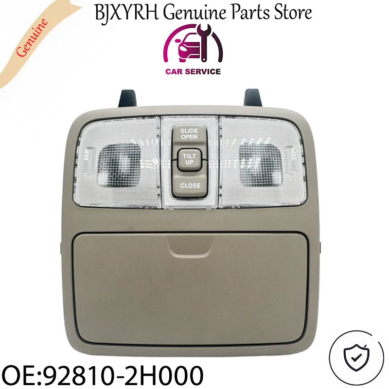 928102H000 Overhead Console with Dome Light & Sunroof Switch for Hyundai Elantra HD 2006-2010 Beige OEM 92810-2H000