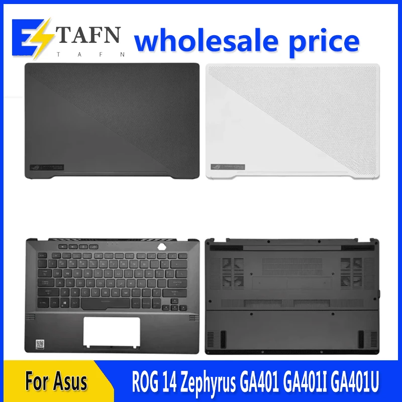 New For ROG 14 Zephyrus GA401 GA401I GA401U Laptop LCD Back Cover Front Bezel Upper Palmrest Bottom Case Keyboard Hinges