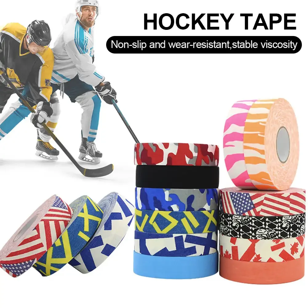 

Ice Hockey Cloth Tape 2.5cm*25m Water Resistant Sports Tape Roller Hockey Wrapping Belt Hockey Stick Tapes for Badminton Grip