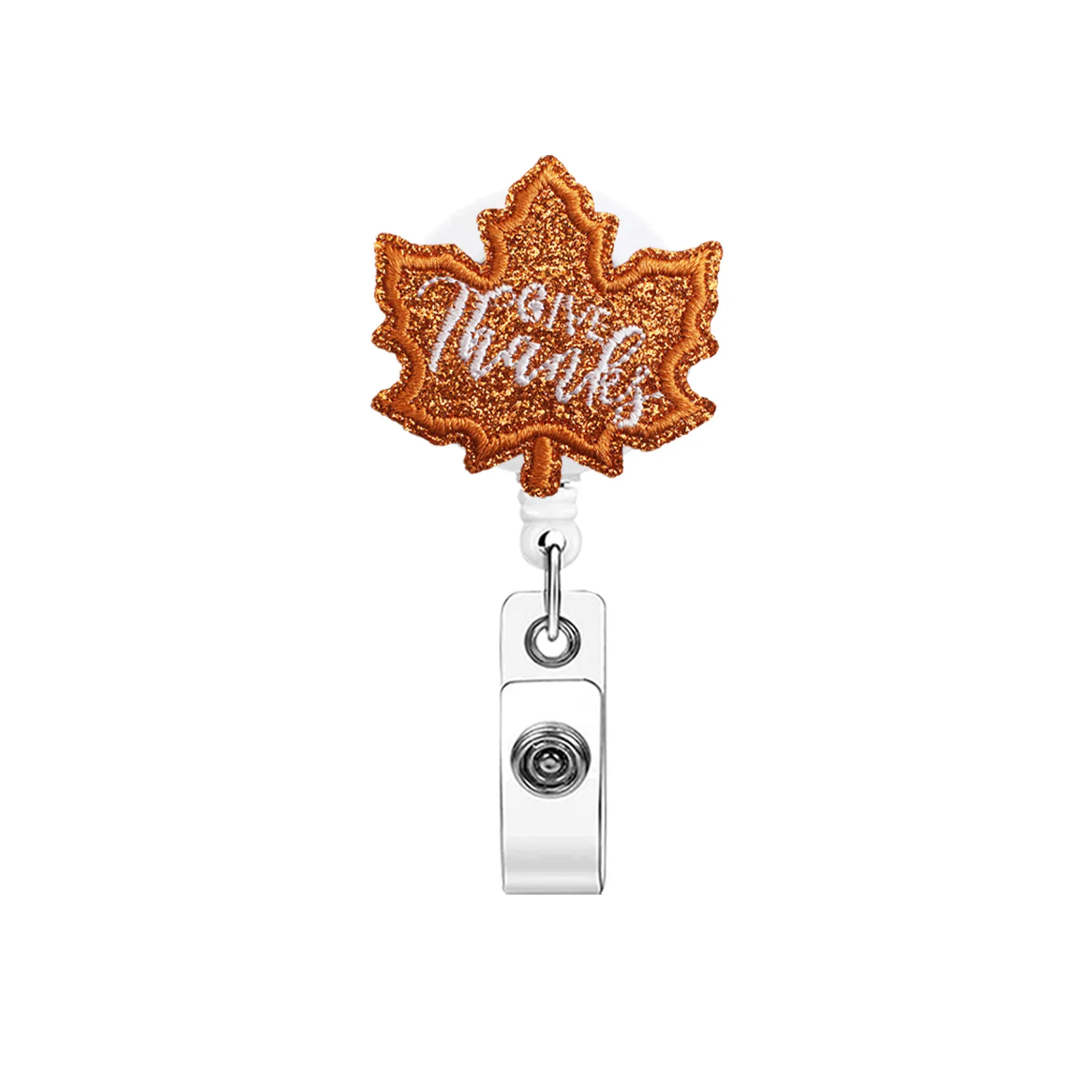 รอกป้ายประจำตัววันหยุด ที่ใส่ป้ายประจำตัวแบบพับเก็บได้สำหรับเทศกาล คลิปป้ายขอบคุณพระเจ้า สีสันสดใสสำหรับโรงเรียนสำนักงานพยาบาล