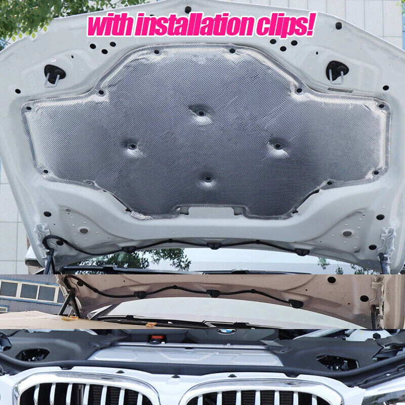 For BMW X3 X4 G01 G02 2018-24 Cotton Hood Engine Sound Insulation Soundproof Pad