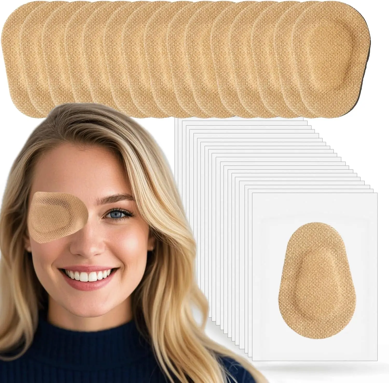 

45 Pcs Disposable Breathable Eye Patches for Adults, Medical Amblyopia Lazy Eye Latex Free Adhesive Bandages