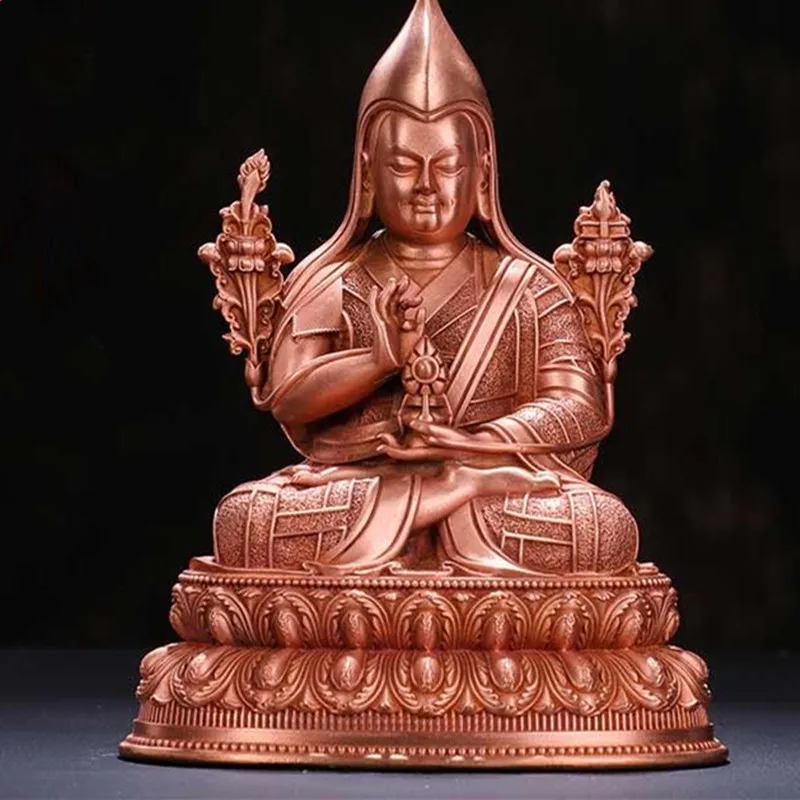 

10cm Yellow Jambhala/Four-arms Guanyin/Amitabha/Green Tara Copper Retro Carving Tranic Decorate Bodhisattva Figurine