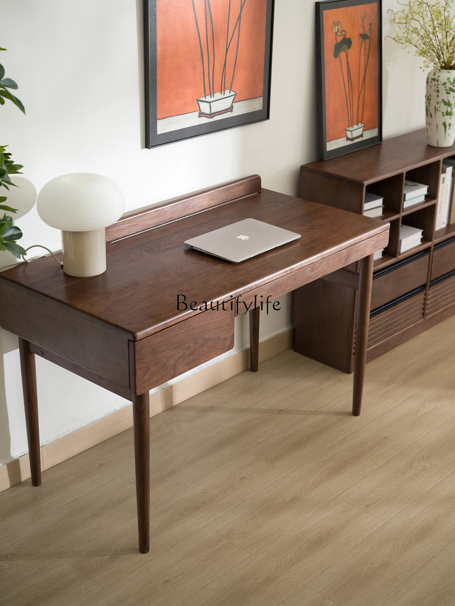 North American black walnut solid wood desk log Nordic Japanese modern simple