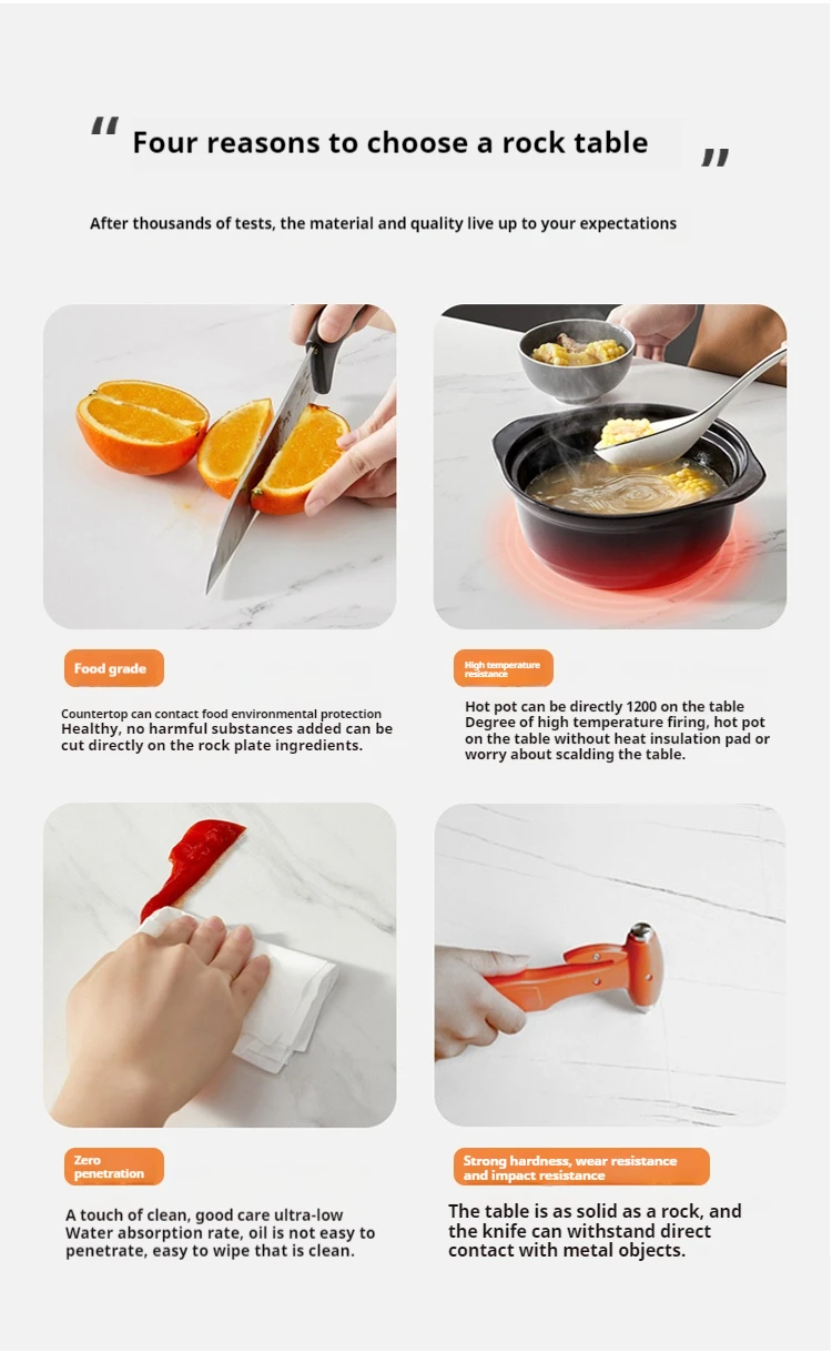 بار الإفطار من حجر الكوارتز، جزيرة المطبخ مع طاولة طعام وخزانة، مقاومة للبقع وصلابة عالية، تصميم عصري مخصص